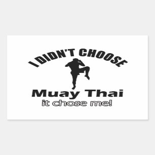 Sticker Rectangulaire N'a pas choisi thaïlandais muay