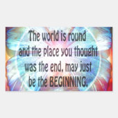 Sticker Rectangulaire N'abandonne jamais (Devant)