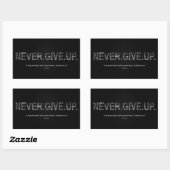 Sticker Rectangulaire N'abandonne jamais (Feuille)