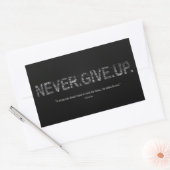 Sticker Rectangulaire N'abandonne jamais (Enveloppe)