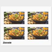 Sticker Rectangulaire Nachos chargés (Feuille)