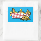 Sticker Rectangulaire Nachos Fromage fondu Jalapeno Nacho chips tortilla (Sac)