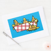 Sticker Rectangulaire Nachos Fromage fondu Jalapeno Nacho chips tortilla (Enveloppe)