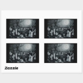 Sticker Rectangulaire Nachts auf dem Friedhof - Engel mit Teufel (Feuille)