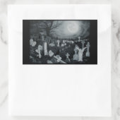 Sticker Rectangulaire Nachts auf dem Friedhof - Engel mit Teufel (Sac)