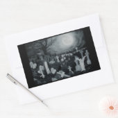 Sticker Rectangulaire Nachts auf dem Friedhof - Engel mit Teufel (Enveloppe)