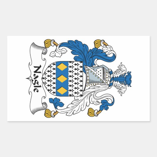 Sticker Rectangulaire Nagle Family Crest (Devant)