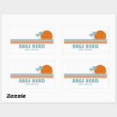 Sticker Rectangulaire Nags Head Caroline du Nord Sun Palm Trees (Feuille)
