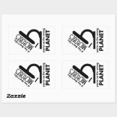 Sticker Rectangulaire N'aimez pas les microbes Vous êtes sur la mauvaise (Feuille)