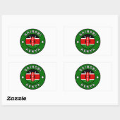 Sticker Rectangulaire Nairobi Kenya (Feuille)