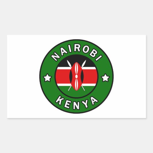 Sticker Rectangulaire Nairobi Kenya (Devant)
