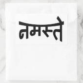 Sticker Rectangulaire Namaste (न म स् ते) - Script Devanagari (Sac)