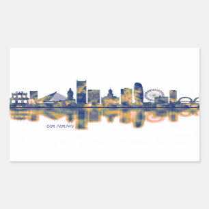 Sticker Rectangulaire Nang Skyline