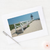 Sticker Rectangulaire Nantucket. Ancien phare en bois (Enveloppe)