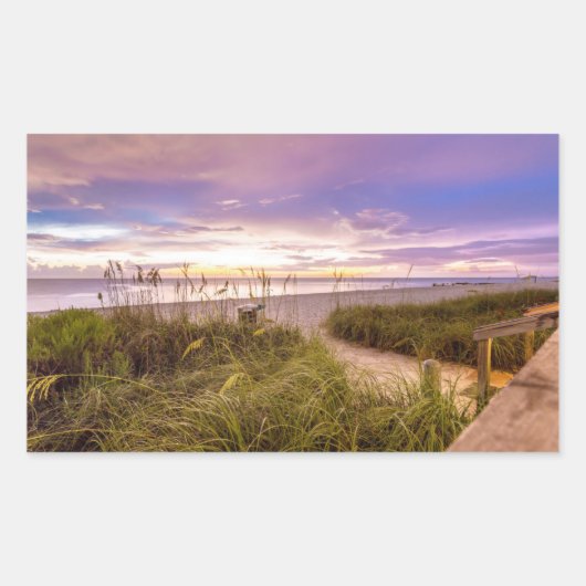 Sticker Rectangulaire Naples Beach Rive et Océan calme | Floride (Devant)