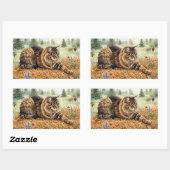 Sticker Rectangulaire Nari de la forêt (Feuille)