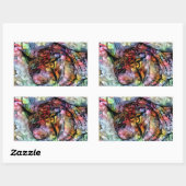 Sticker Rectangulaire Nari et les fleurs (Feuille)