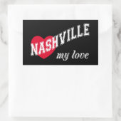 Sticker Rectangulaire Nashville mon amour (Sac)