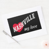 Sticker Rectangulaire Nashville mon amour (Enveloppe)