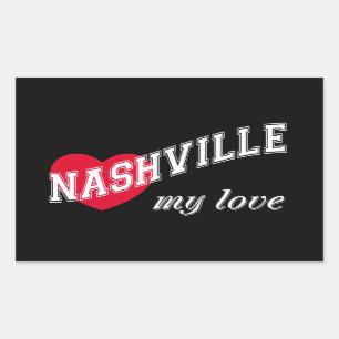 Sticker Rectangulaire Nashville mon amour