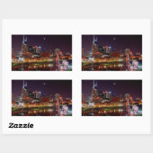Sticker Rectangulaire Nashville Skyline (Feuille)
