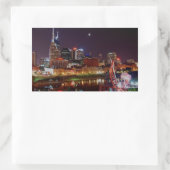Sticker Rectangulaire Nashville Skyline (Sac)