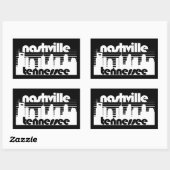 Sticker Rectangulaire Nashville Tennessee (Feuille)