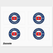 Sticker Rectangulaire Nashville Tennessee (Feuille)