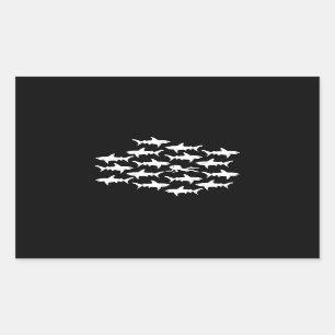 Sticker Rectangulaire Natation de plongeur autonome avec une école des