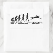 Sticker Rectangulaire Natation nage nage nage Sport Evolution Art (Sac)