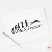 Sticker Rectangulaire Natation nage nage nage Sport Evolution Art (Enveloppe)