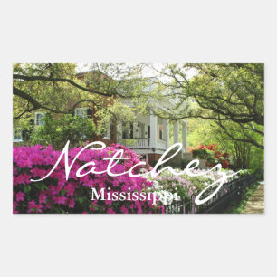 Sticker Rectangulaire Natchez Mississippi Spring