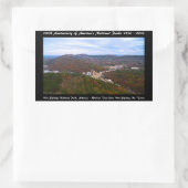 Sticker Rectangulaire National Park Anniversary Hot Springs Vue d'automn (Sac)