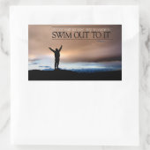 Sticker Rectangulaire "N'attendez pas votre navire" (Sac)