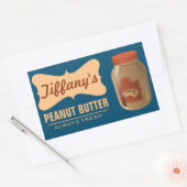 Sticker Rectangulaire Nature | Beurre d'arachide biologique | Beurre art (Enveloppe)