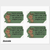 Sticker Rectangulaire Naughty Funny Christmas Reindeer Poop Don Dit (Feuille)