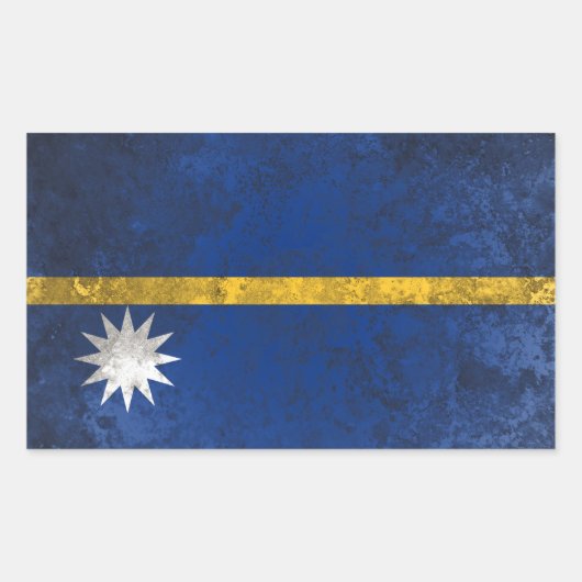 Sticker Rectangulaire Nauru (Devant)
