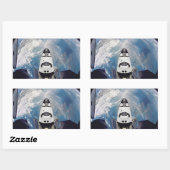 Sticker Rectangulaire Navette spatiale (Feuille)