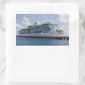 Sticker Rectangulaire Navire de croisière tropicale (Sac)