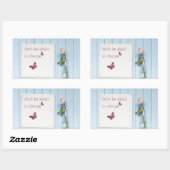 Sticker Rectangulaire N'ayez pas peur du changement (Feuille)