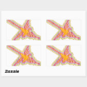 Sticker Rectangulaire Nazca Lignes Colibri Avec Effet Papier Rincé (Feuille)