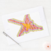 Sticker Rectangulaire Nazca Lignes Colibri Avec Effet Papier Rincé (Enveloppe)