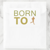 Sticker Rectangulaire Né À Exécuter (Sac)