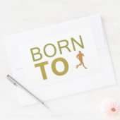 Sticker Rectangulaire Né À Exécuter (Enveloppe)