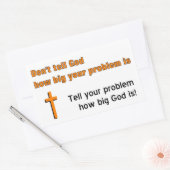 Sticker Rectangulaire Ne dites pas à Dieu quelle est l'ampleur de votre (Enveloppe)