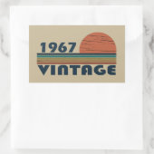 Sticker Rectangulaire Né en 1967 cadeau d'anniversaire vintage (Sac)