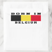 Sticker Rectangulaire Né En Belgique (Sac)