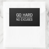 Sticker Rectangulaire Ne faites pas d'excuses (Sac)