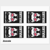 Sticker Rectangulaire ne intimidez pas nos brutes (Feuille)