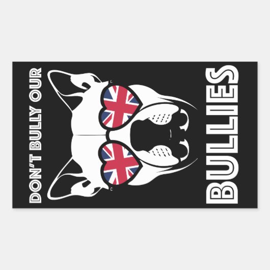 Sticker Rectangulaire ne intimidez pas nos brutes (Devant)